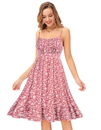 Damen Spaghetti Straps Abendkleid A-Linie ärmellos rückenfrei Kleid...