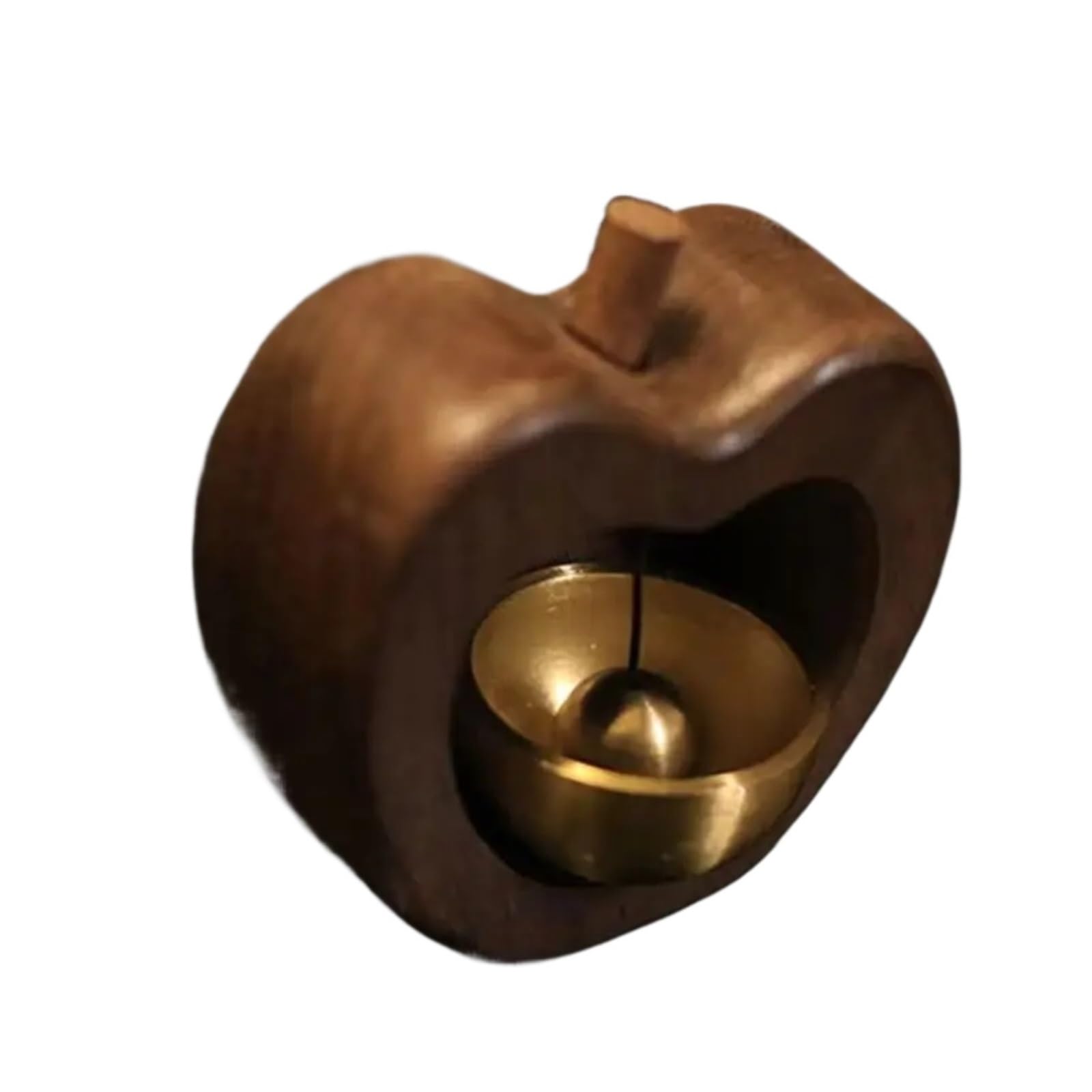 Ilumos Walnut 1Pc Beech And Magnetic Doorbell Wind Chime - Safe Reminder Bell For Home Entry, Car Decoration, And Refrigerator Ornament(Walnut)
