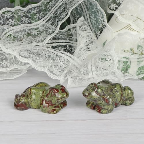Estatua Decorativa de Rana de Cristal Natural 2 Pulgadas miniatura 4