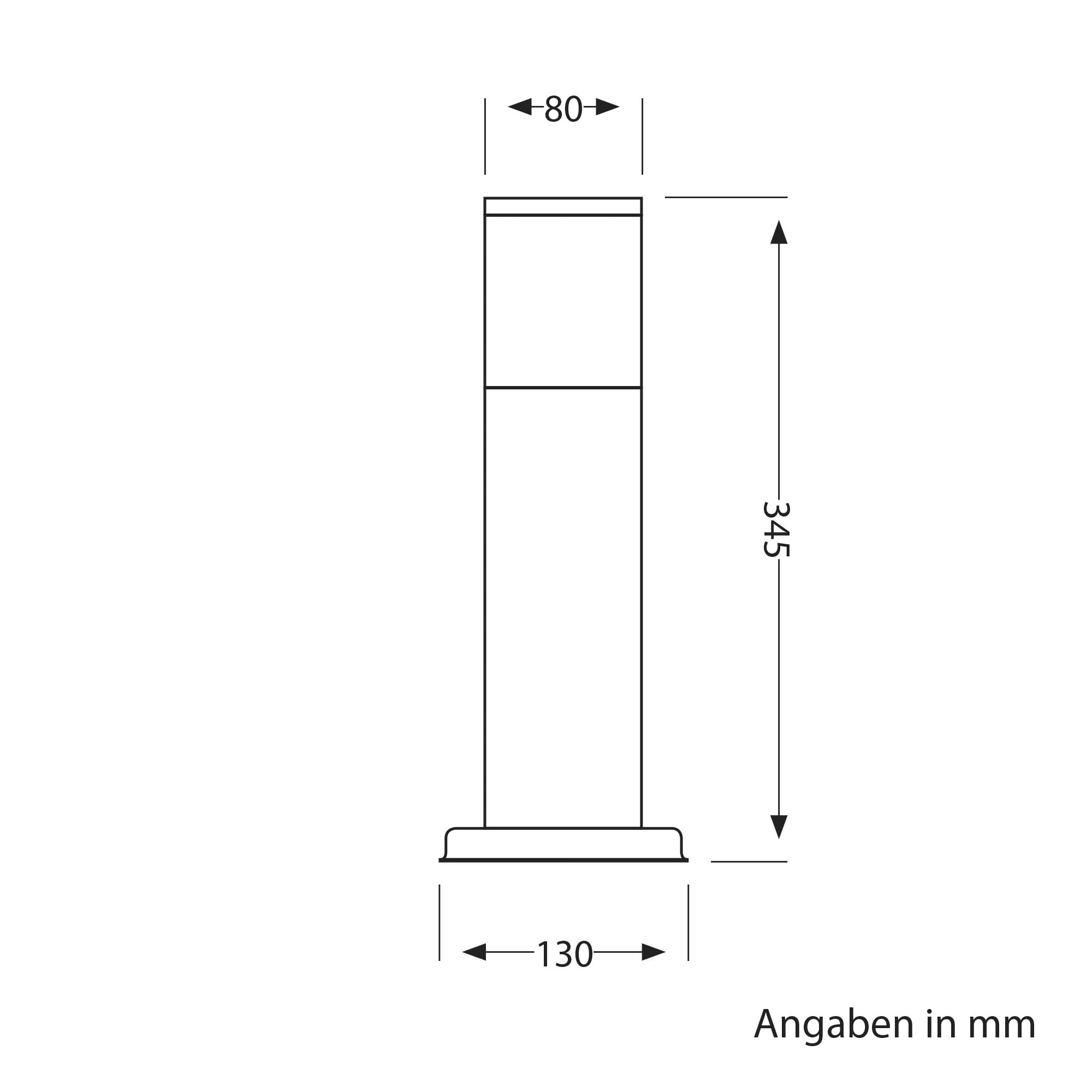 ledscom.de 3x Wegelicht/Pollerleuchte POLLY für außen, IP44, 35 cm, anthrazit, 1x G9 max. 10W