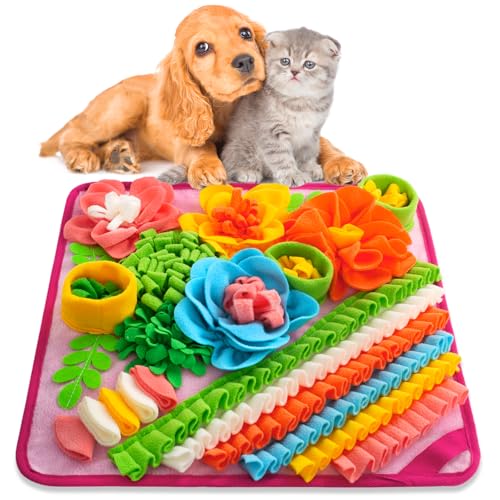 Oliumt Snuffle Mat for Dogs, Sniff Mat Slow Feeding Mat for Small Pets Cats, Rabbits - Help Stress...