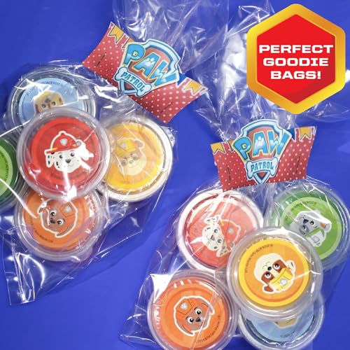 Image of Paw Patrol Dough Party Pack, 25-Pack, Includes Colorful Sensory Doughs, 6 Colors, 2 oz. Each, Reusable Toys, Party Favors for Kids, Travel Toys, 3 Year Old Boy Toy, Sensory Play