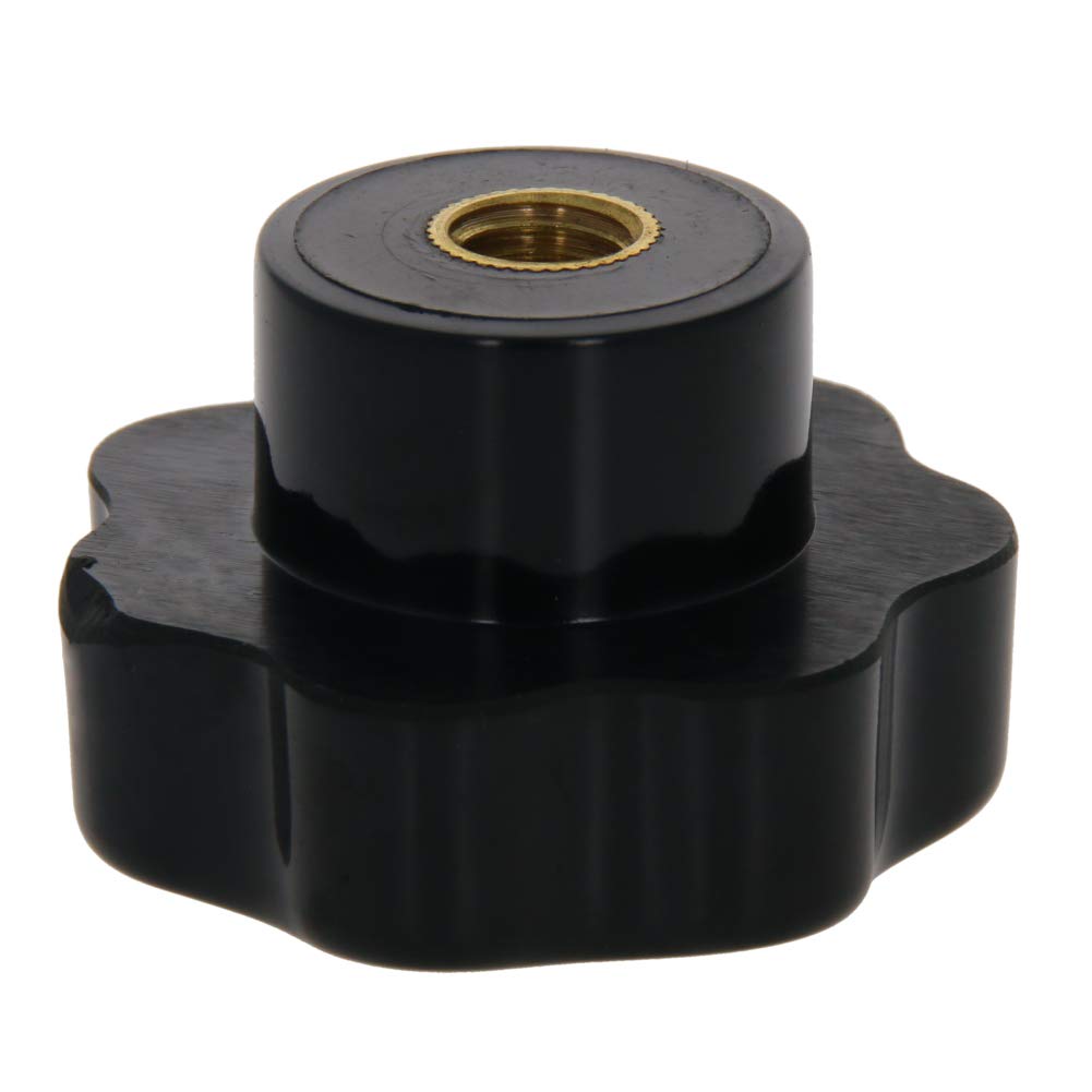 Othmro Women's 2Pcs Cm10*Φ50 Cm10x50 Clamping Knob Thread Star Clamping Knob Head Diameter Brass Insert Thread Star Torx Clamping Knob Black 2Pcs
