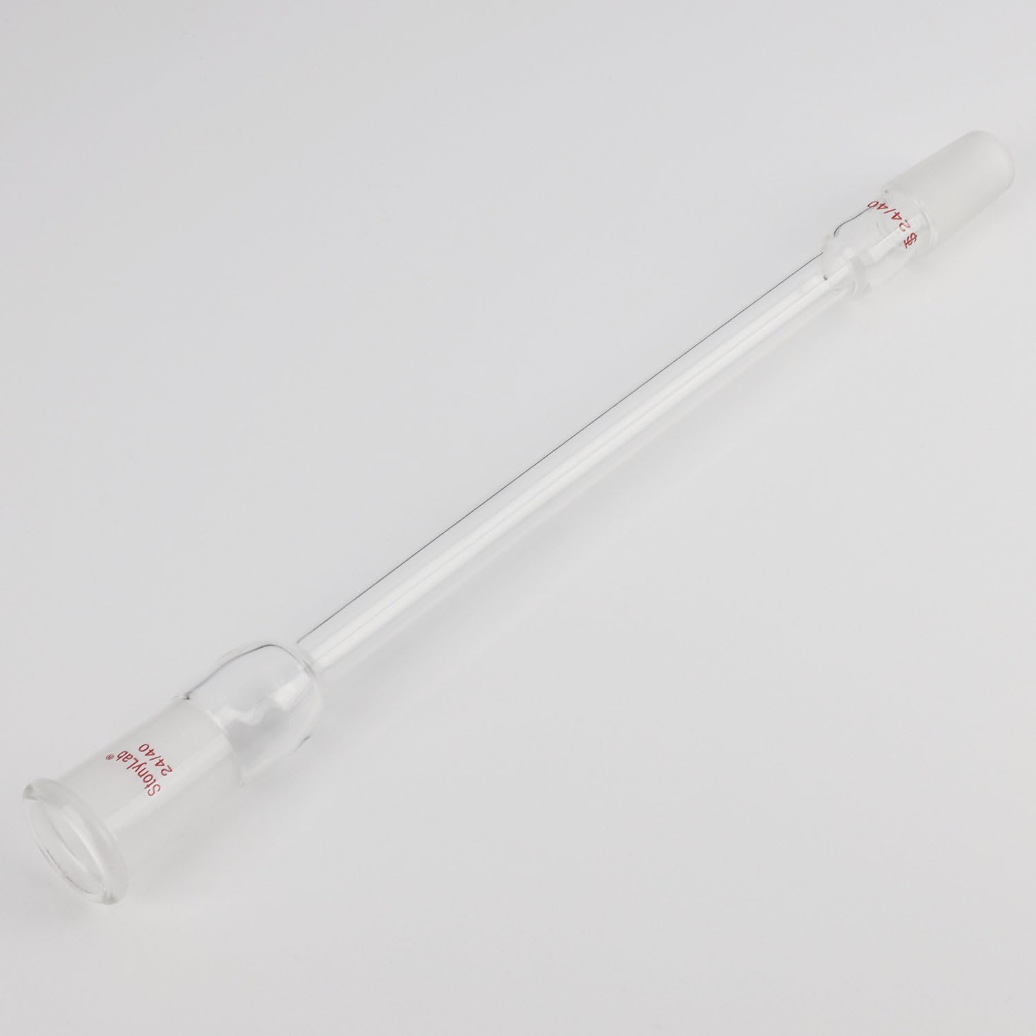 stonylab Tube de Condensation à Air, Condenseur de Reflux en Verre Borosilicaté avec Joint Standard 24/40, Longueur de Chemise 200 mm, Diamètre de 16 mm pour Expérience de Distillation