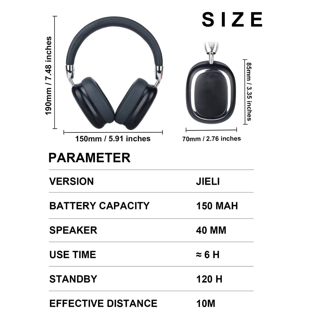 Bluetooth Headphones Over-Ear, Foldable Wireless Headphones,Support Wired,Stereo Headset with Mic for Cell Phone,PC,Soft Earmuffs Light Weight for Long Wearing (Pink) 2