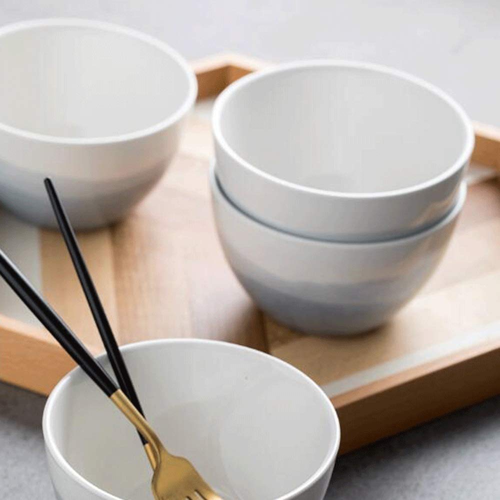 Bol 4 PCS Bol de Riz céramique de 4,5 Pouces Bol en céramique Bleu Réglage du ménage Manger Bol Cuisine Bol de Riz Cuisine Bol 12,1 * 71 Bol à Grain léger et Durable