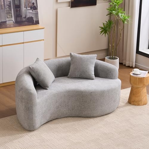 Cocoakiss 67" Curved Couches for Living Room - Grey Couch