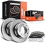 A-Premium Rear Disc Brake Rotors and Pads Kit Compatible with Ram 1500 2012 2500 3500 2011-2018 Dodge Ram 2500 3500 2009-2010 6-PC Set
