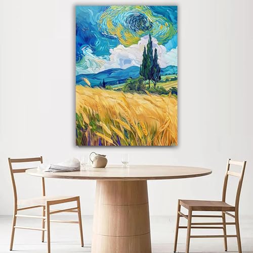 Impression sur toile intissée 70x100cm tableau abstrait encadré - 2