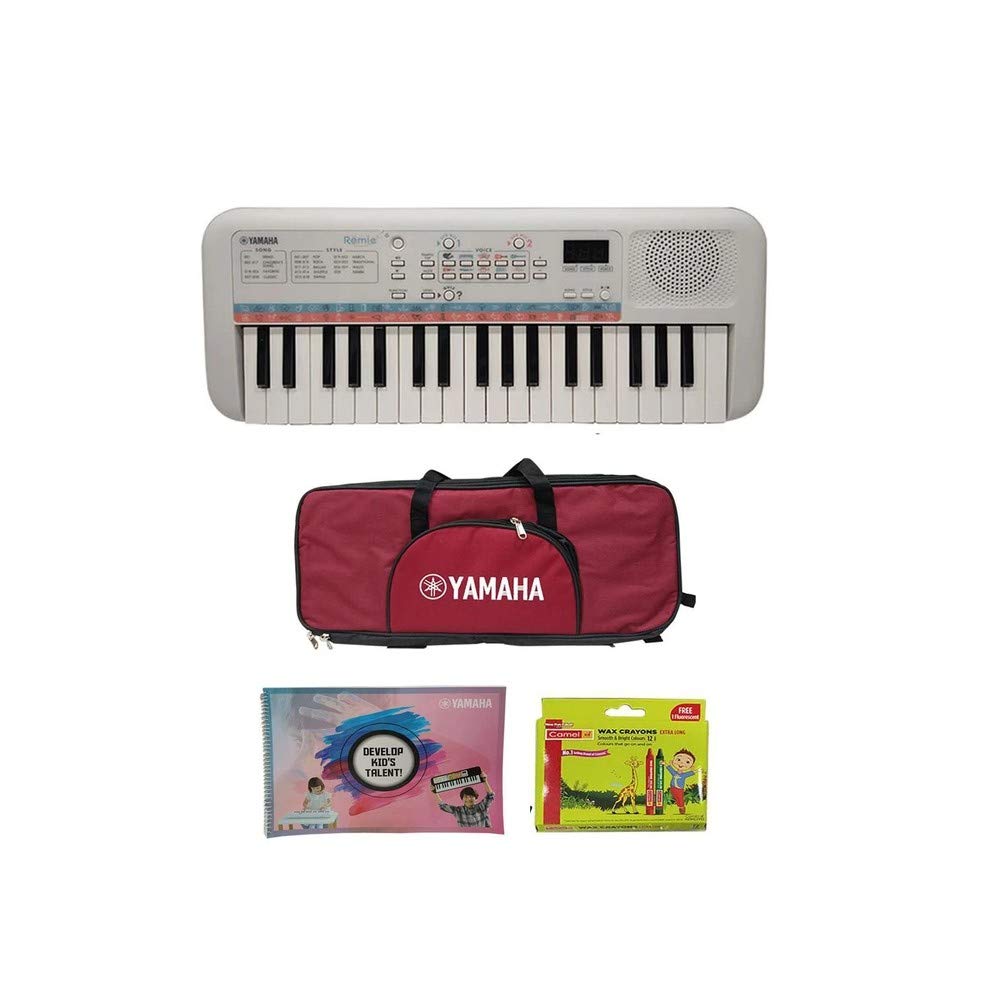 Yamaha Remie PSS E30 Compact 37 Key Portable Keyboard with Gig bag, Colouring Book & Crayons