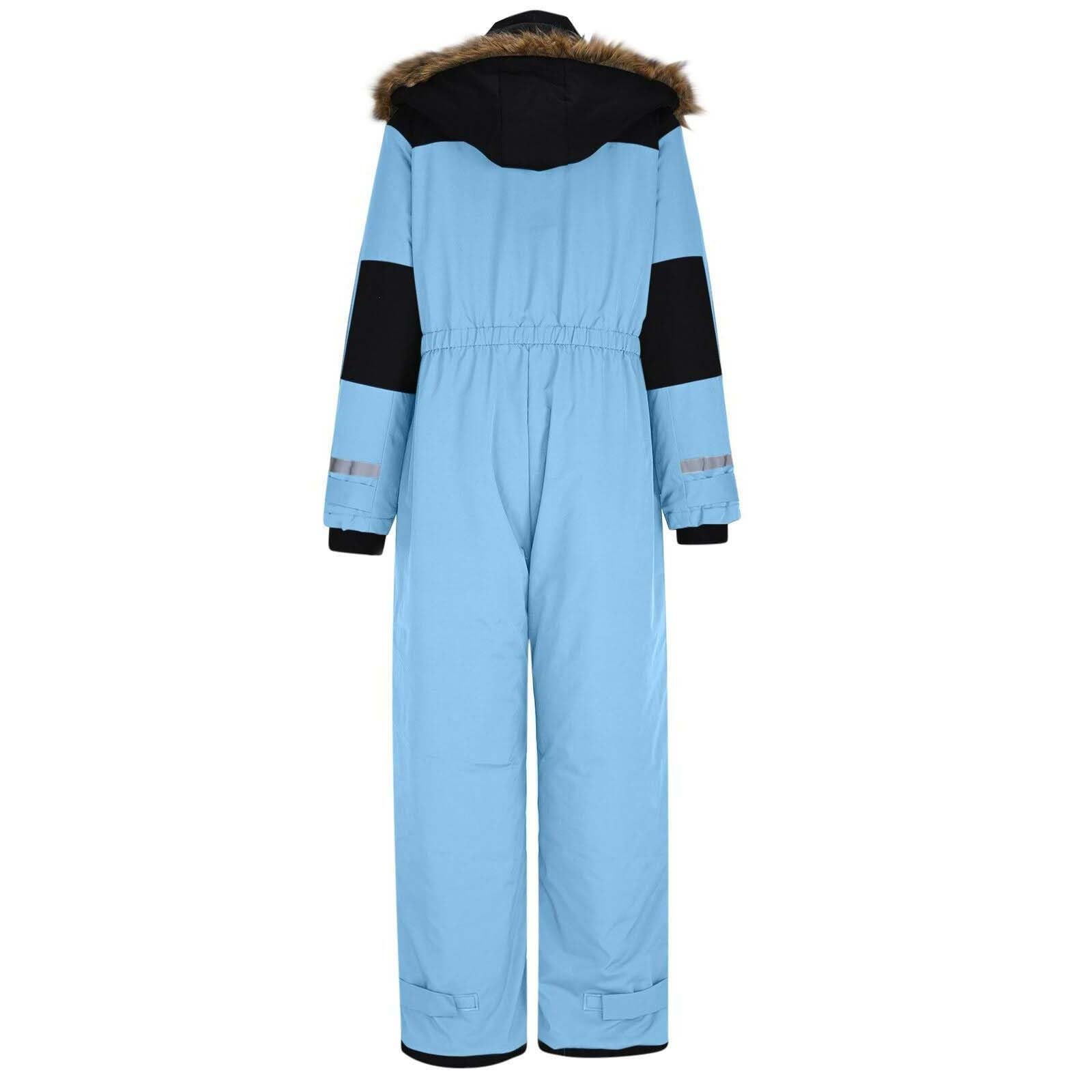 Schneeanzug Damen Einteiler - Damen Einteiler Skioverall Winter Warme Schnee Skifahren Winddicht Wasserdicht Outdoor Schneeoverall Jumpsuit Mit Kapuze Verdicken Schneeanzug Ski Suit