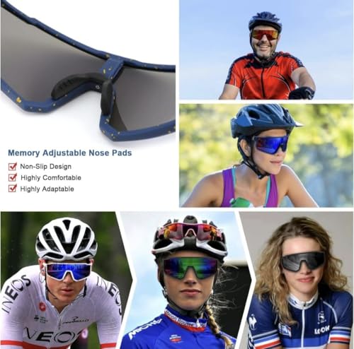 Image of Dervin UV Protected Non-Polarized Sports Sunglasses for Men & Women Driving Cycling Fishing Cricket Sunglasses
