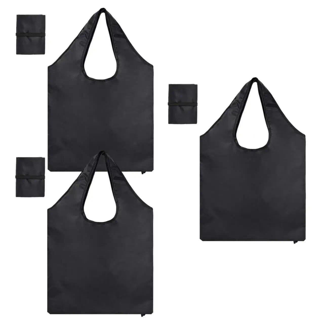 Heryson 3 Pack Large Foldable Shopping Bags 40cm x 35cm Waterproof Reusable Tote Bags with Reinforced Handles Folds into Small Pouch for Groceries and Daily Use