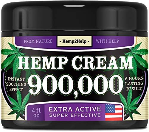 Hemp Cream 900,000 for Pain Relief - Joint, Muscle, Arthritis & Back Pain