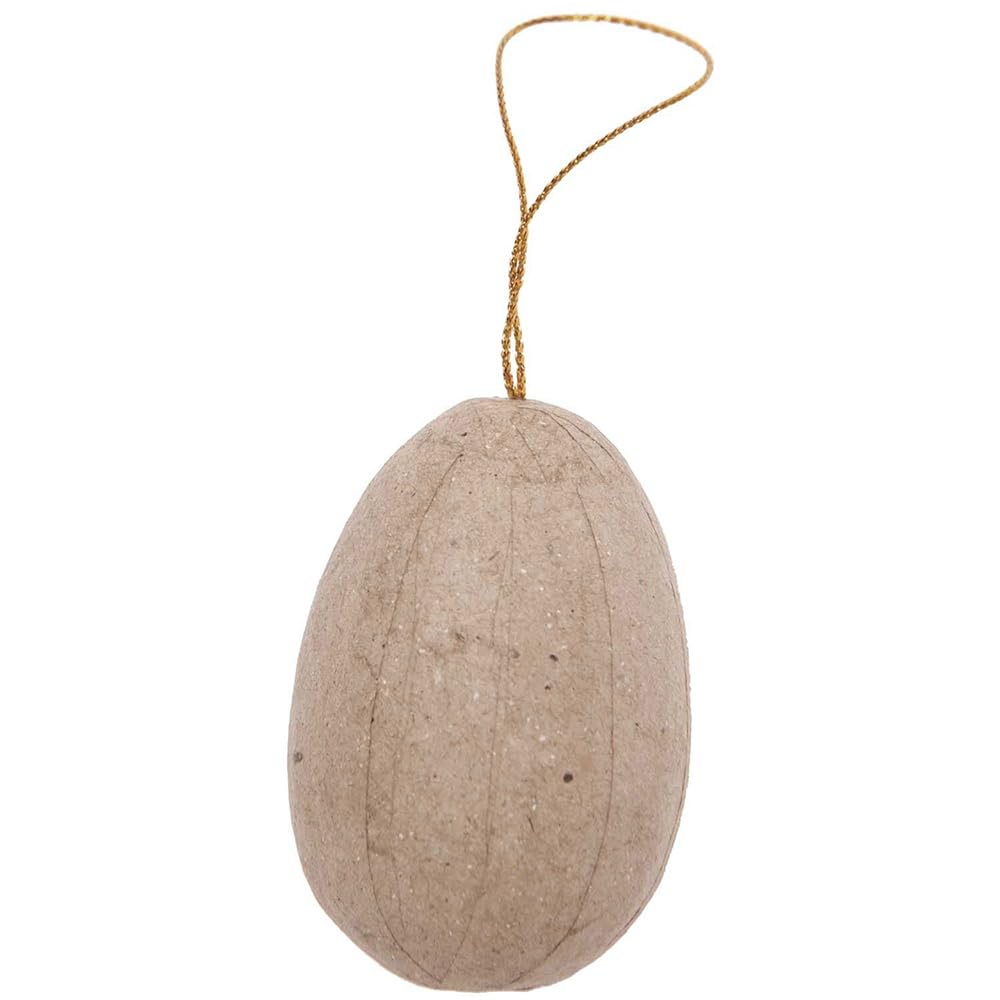 Paper Mache Hanging Easter Egg | Craft Base | 6cm Tall | Single