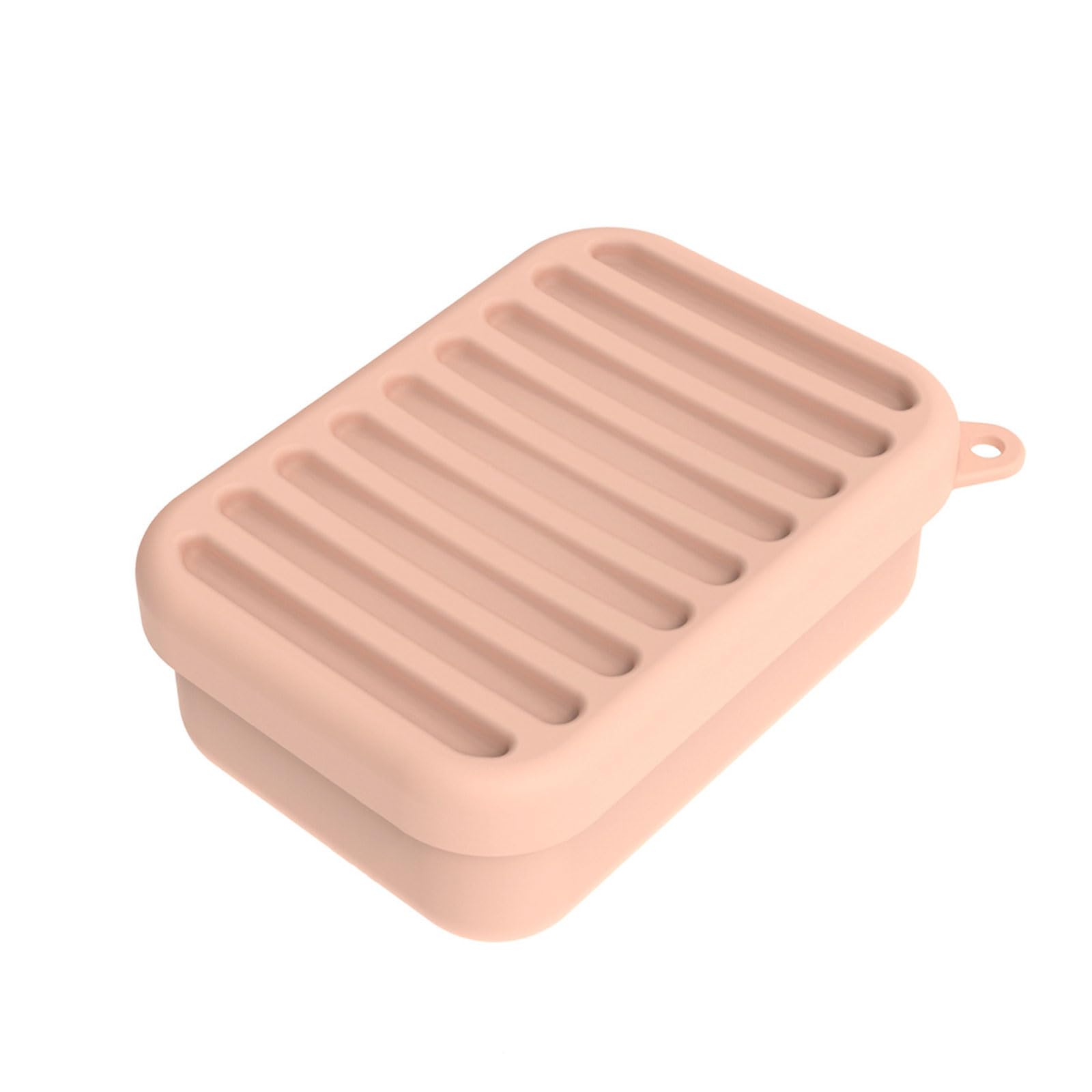 carotoe Silicone Soap Container Box with AntiSlip Base and Covers for Keepings Soap Clean and Dry Covered Tray
