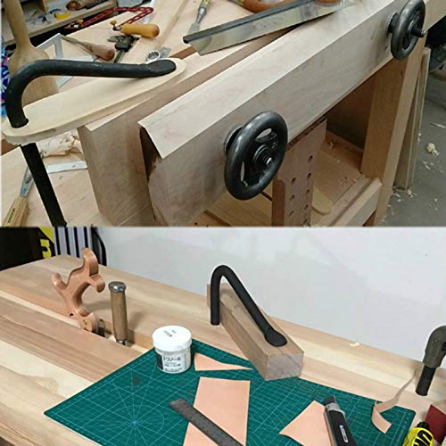 VIGAN Pince de fixation pour établi en acier dur - Outils de fixation auxiliaire pour le travail du bois (S:215 mm x 160 mm)