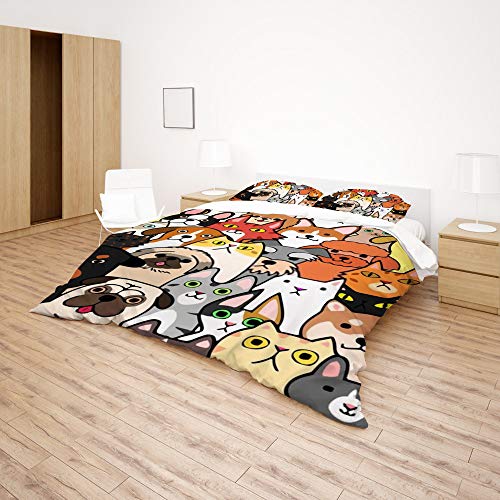 Housse de couette CHEHONG microfibre super doux lit chien et chat