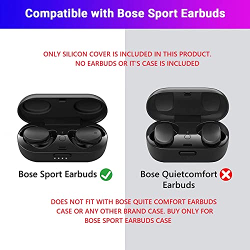Image of Silicon Cover Compatible with Bose Sport Wireless Earbuds Case (is NOT Compatible with Bose Sound Sports, NEW Quite Comfort Earbuds, Only Silicone Cover Included) (White)