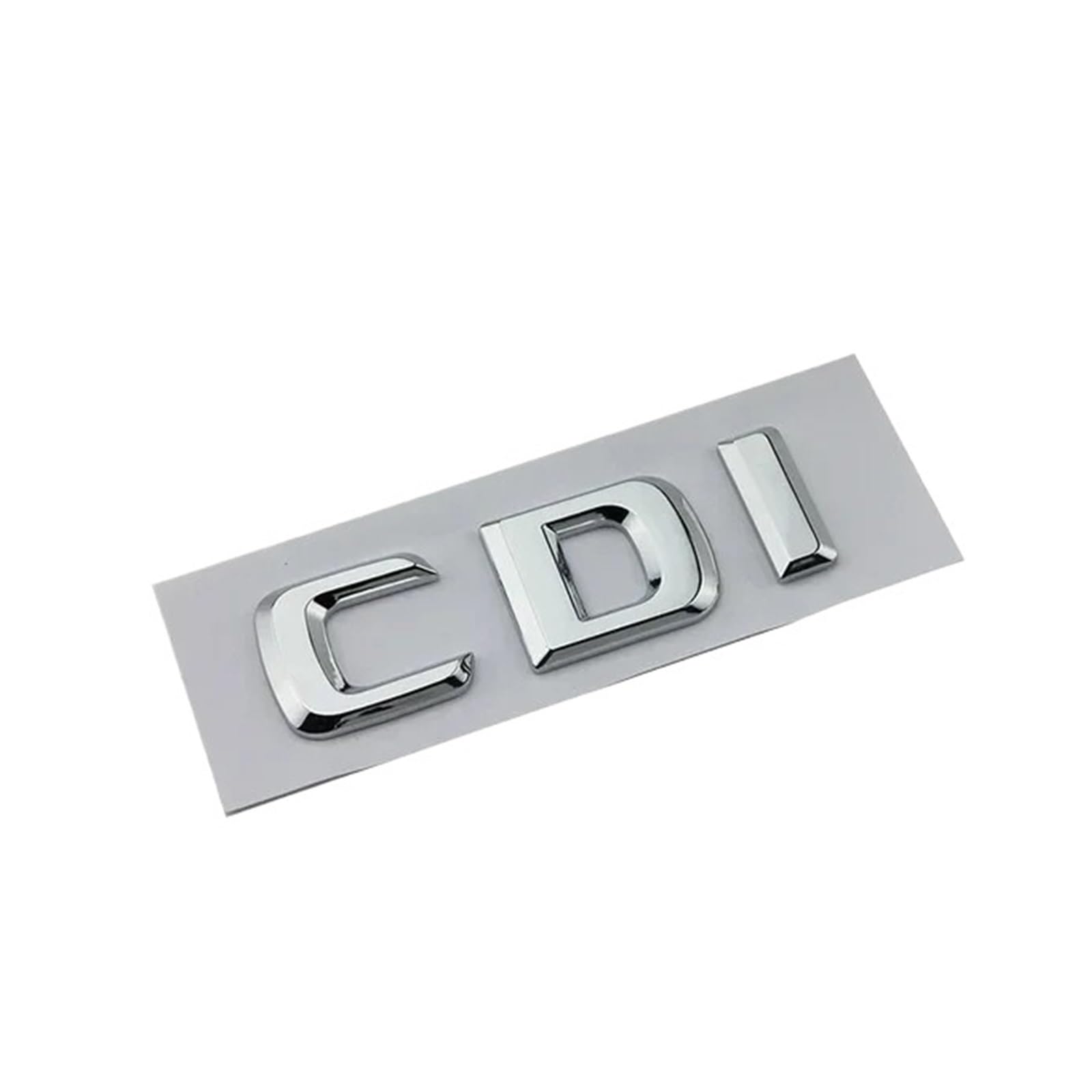 OVARIA ABS Black Chrome 3d Letters For Car Trunk Badge Fit For Mercedes Benz C200 C320 C220 W204 W205 W206 Letters Emblem Sticker Accessories(CDI Chrome Silver)