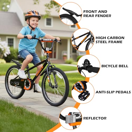 WEIZE 16 20 Inch Kids Bikes,Boy’s Bike for Kids,BMX Style