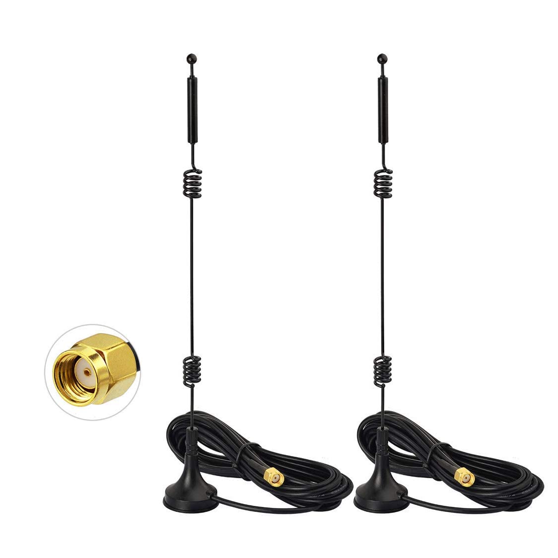 Bingfu WiFi Antenna RP-SMA Male WiFi Aerial 2.4/5.8 GHz 9dBi Magnetic Base 15cm RP-SMA Female Pigtail Cable Compatible with Intel Fenvi Wireless Mini PCI Express PCIE Network Card Adapter