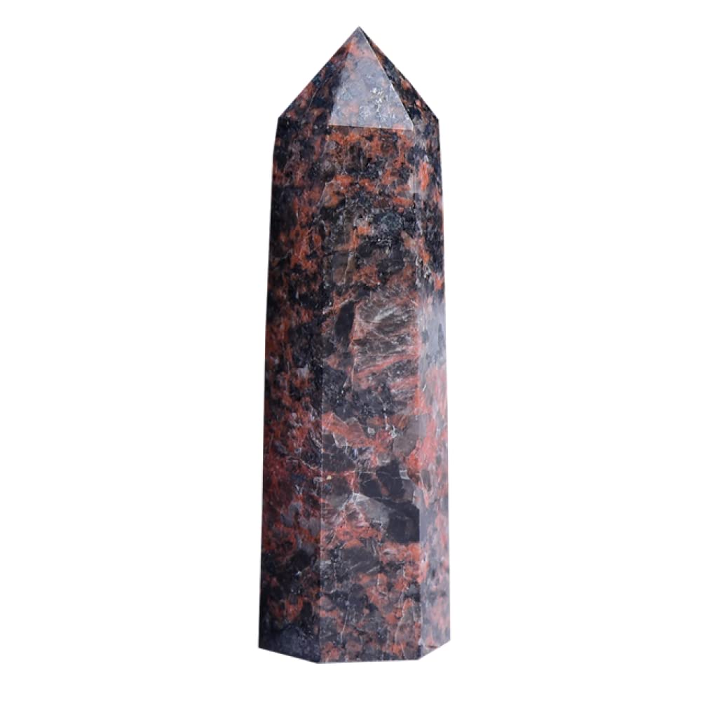 Cadeau DIY cristal point énergie en pierre de flamme 70mm