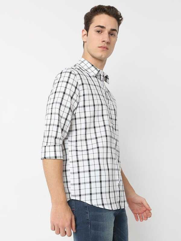 Image of Mens Striped Slim Fit Cotton Casual Shirt | Full Sleeves Mens Shirts | Stylish Shirt for Men