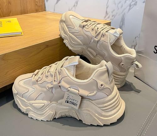 Women's Fashion Comfort Sport Breathable Mesh Platform Sneakers Casual Running Walking Shoes 5.5-8.53