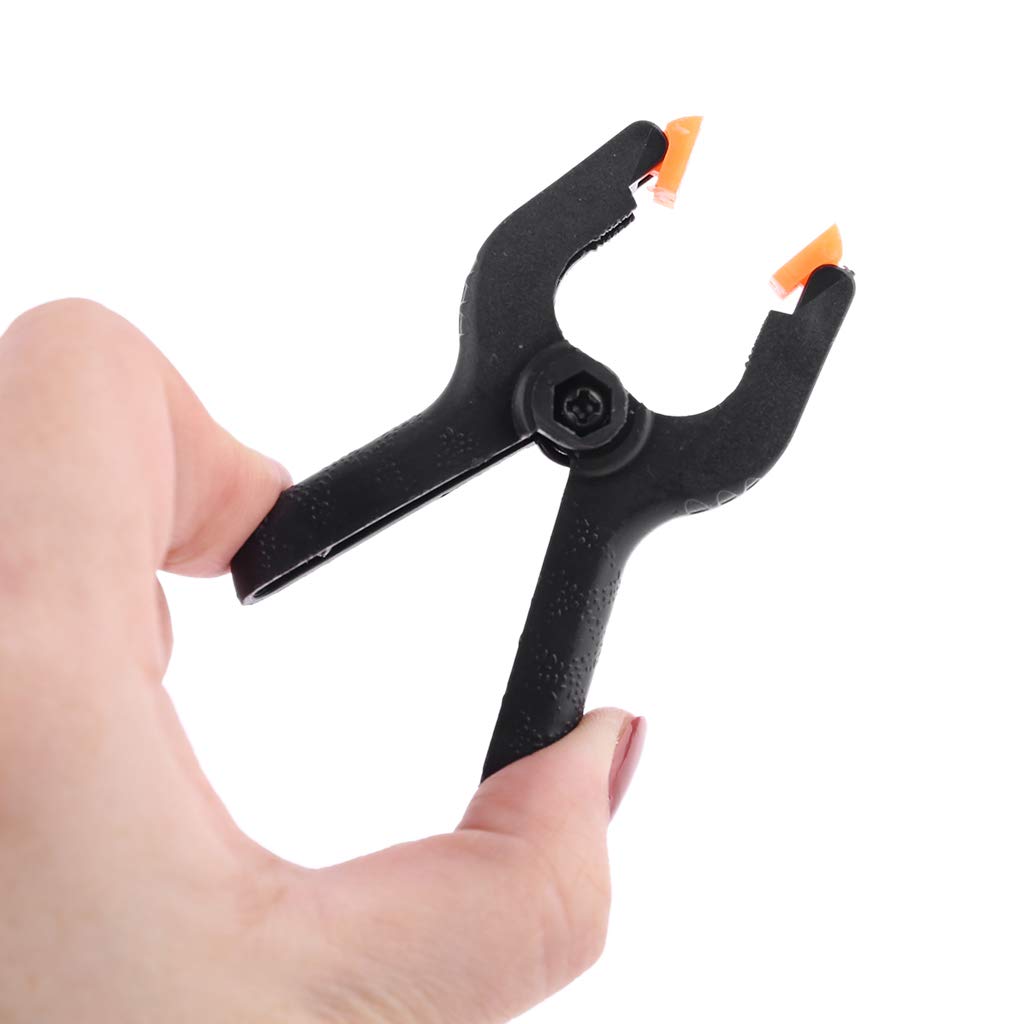 BOLOUY Spring Clip 6pcs 2inch Spring Clamp Woodworking Tools Plastic Nylon Clamps for Woodworking Spring Clip Photo Studio Background