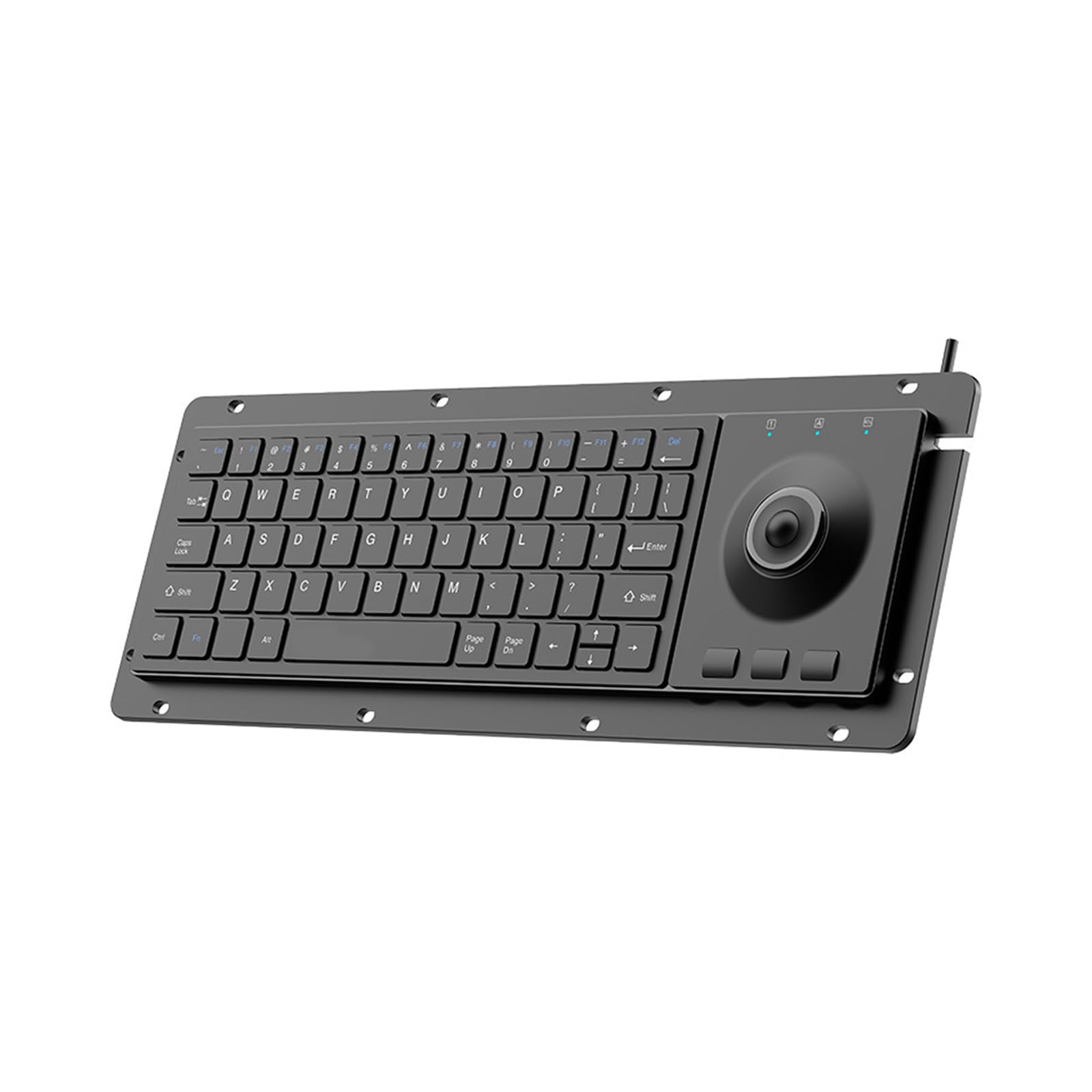 Tastiera meccanica a 64 tasti con connessione a cavo USB trackball per sistemi di controllo industriali Tastiera industriale interconnessa USB