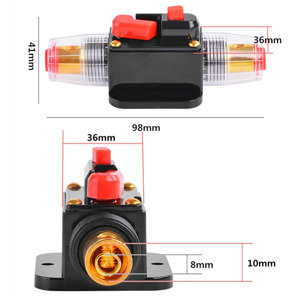 Auto Audio Stroomonderbreker voor Auto Marine Boot Bike Stereo Audio Reset Zekering (80A Auto Audio Stroomonderbreker voor Auto Marine Boot Bike Stereo Audio Reset Zekering (80A