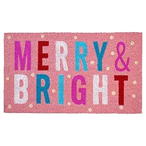 Calloway Mills Pink Merry & Bright Doormat Calloway Mills Pink Merry Bright Doormat