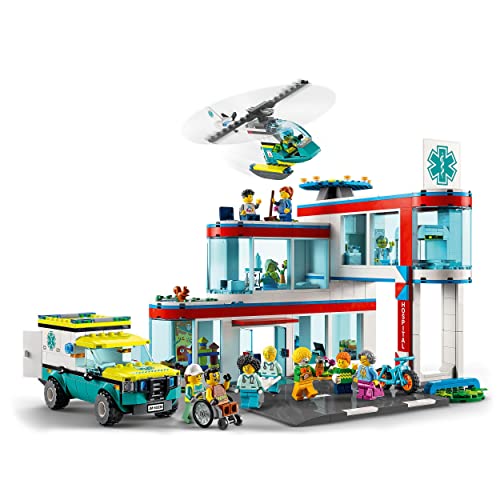 LEGO 60330 City Krankenhaus mit Krankenwagen, Rettungshubschrauber und 12 Mini-Figuren für Jungen und Mädchen ab 7… – Bild 3