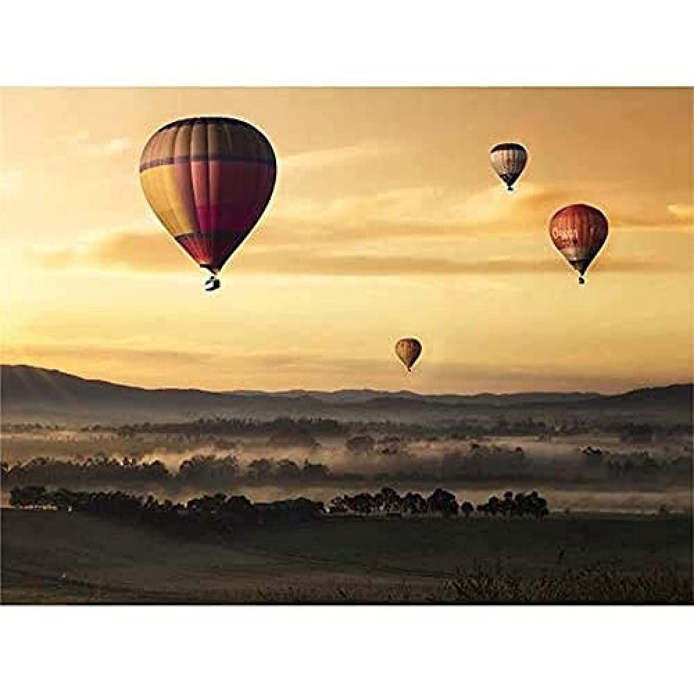 Hot Air Balloons Misty Morning Canvas Wall Art Print