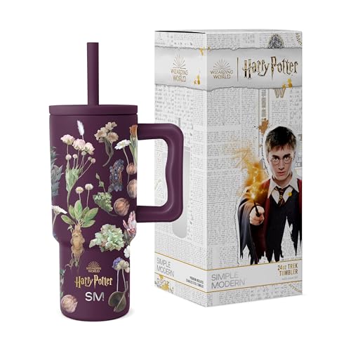Simple Modern Harry Potter Kids 24 oz Tumbler with Handle and Silicone Straw Lid | Spill...