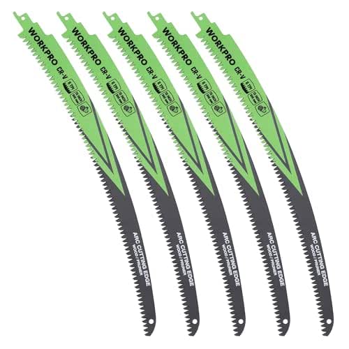 WORKPRO 15" Japanese Teeth Wood Pruning Reciprocating Saw Blades Set,