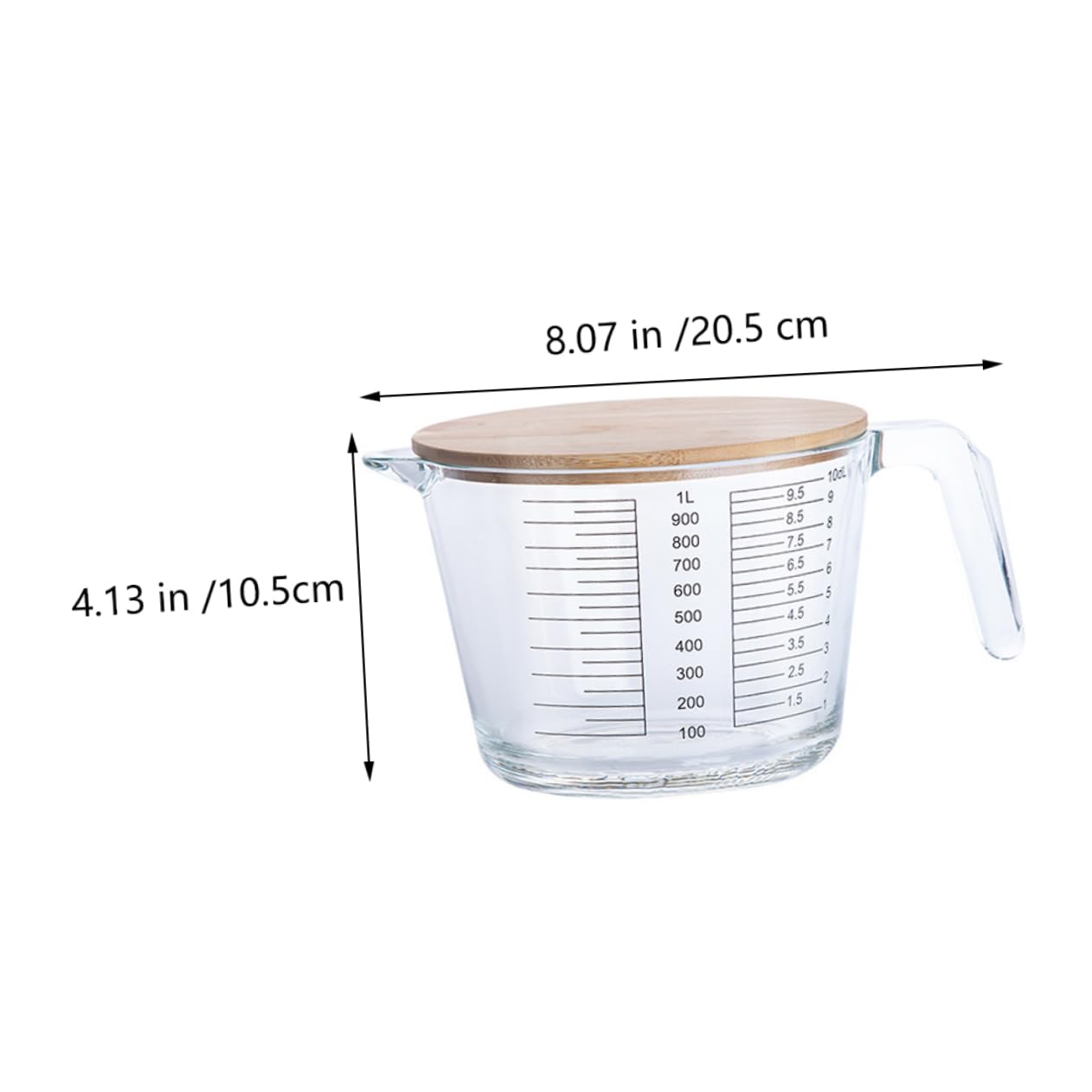 Messbecher aus Glas mit Skala, Hitzebeständig für Creme und Flüssigkeiten