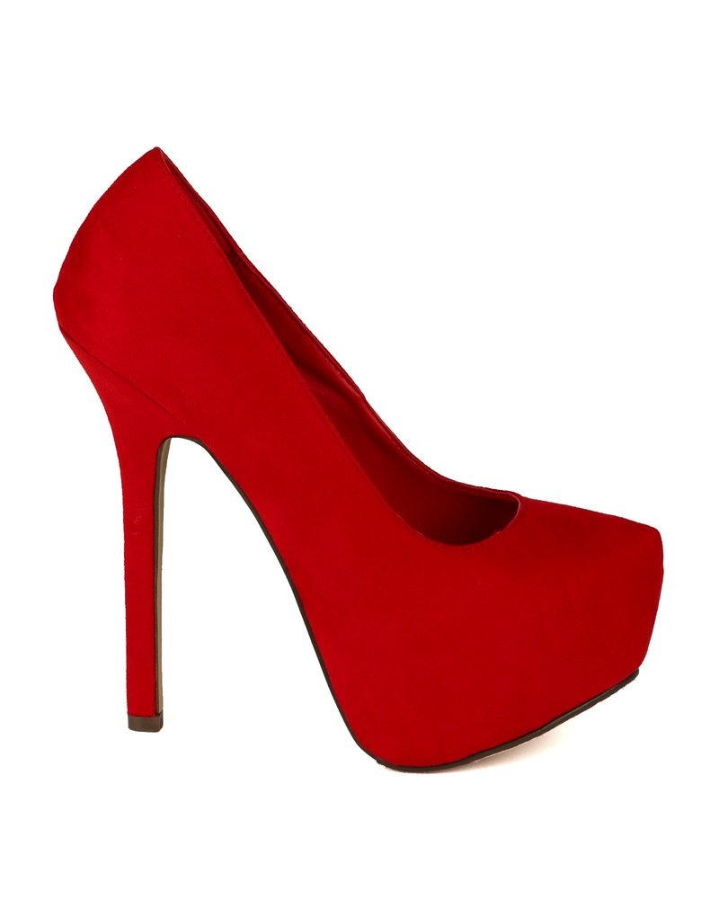 Breckelle's Marisa-21s Women's Cherry Pointed Toe High Heel Platform Stiletto Pumps