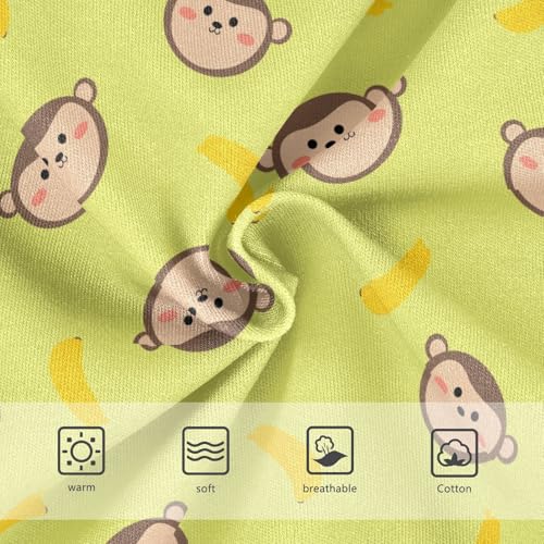 Little Girl Underwear Toddler Panties Kids Undies Monkey Banana Soft Cotton Briefs 2T-8Y3