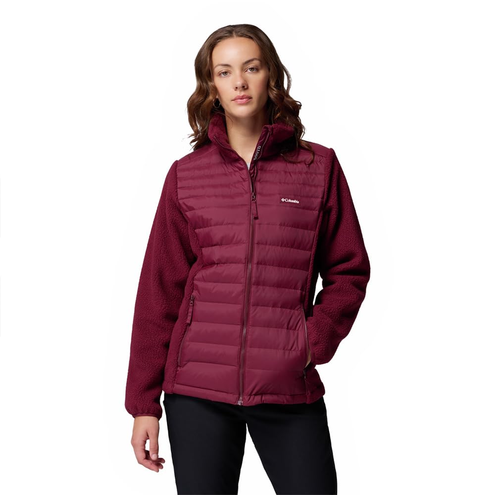 Columbia Women's Juniper Peak Hybrid Jacket, Puffer Down Jacket, Rich Wine, XS