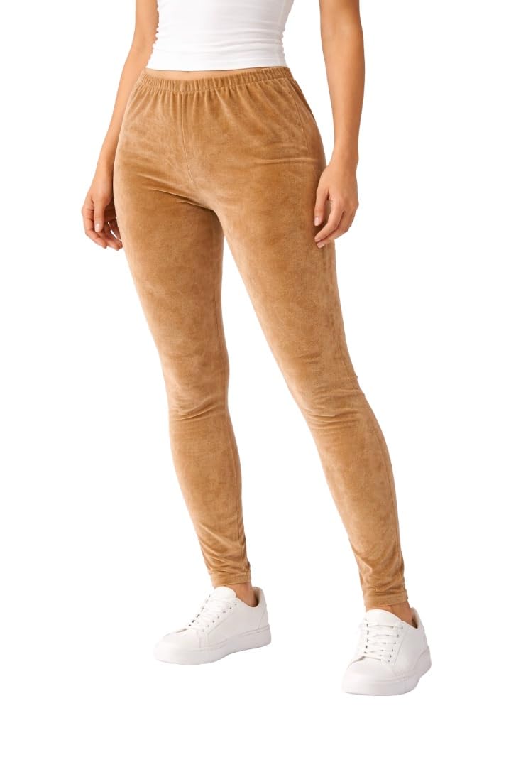 camey Women’s Velvet Slim Fit Leggings | Soft Stretchable Elastic Waist Bottoms for Casual & Winter Wear-picture-31