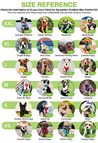 Image of EcoBark Dog Harness - Eco-Friendly Max Comfort Harnesses - Luxurious Soft Mesh Halter - Over the Head Harness Vest- No Pull and No Choke for Small, Toy Breed, and Teacup Dogs (XS, Dark Green)