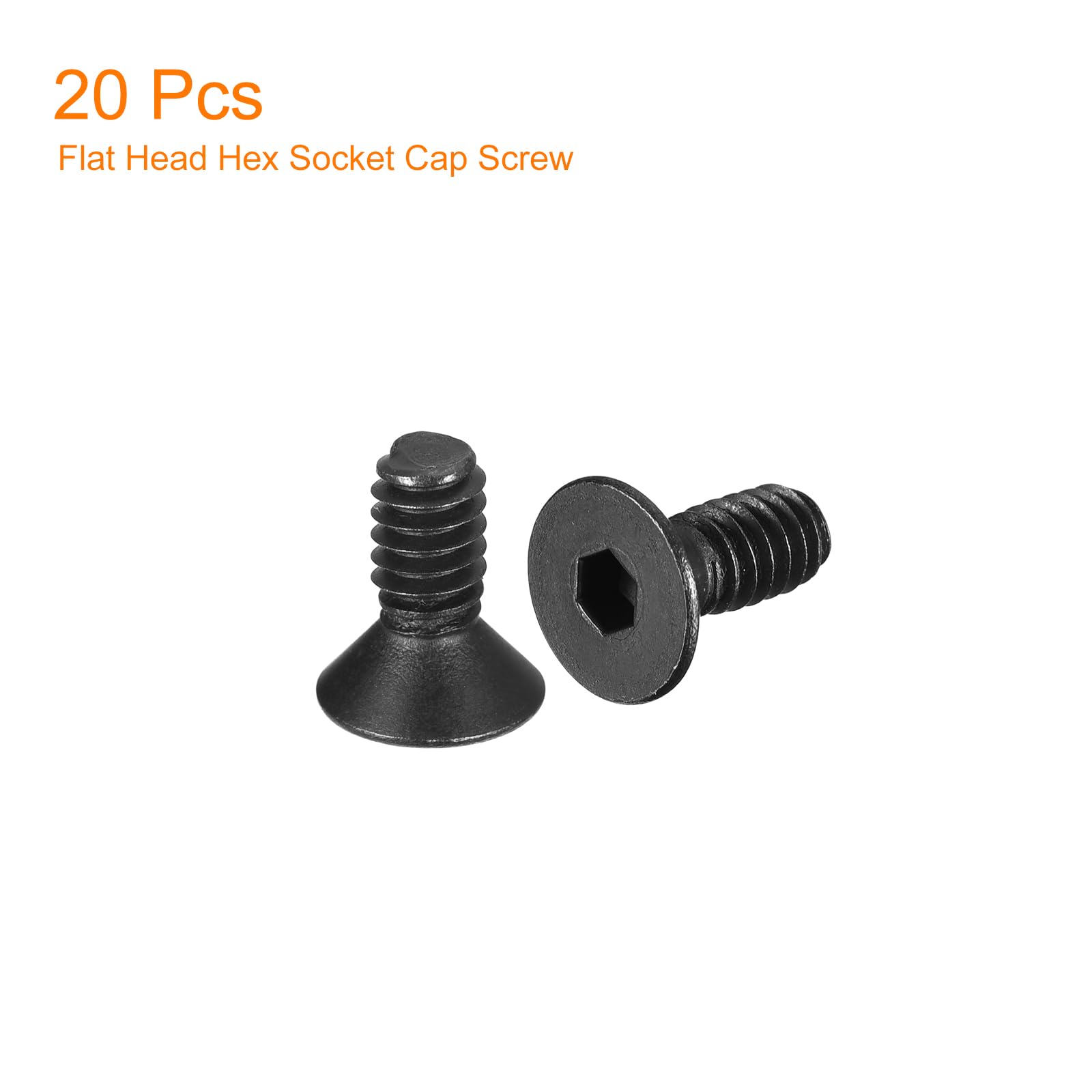 uxcell #6-32x3/8" Flat Head Socket Cap Screws - Image 3
