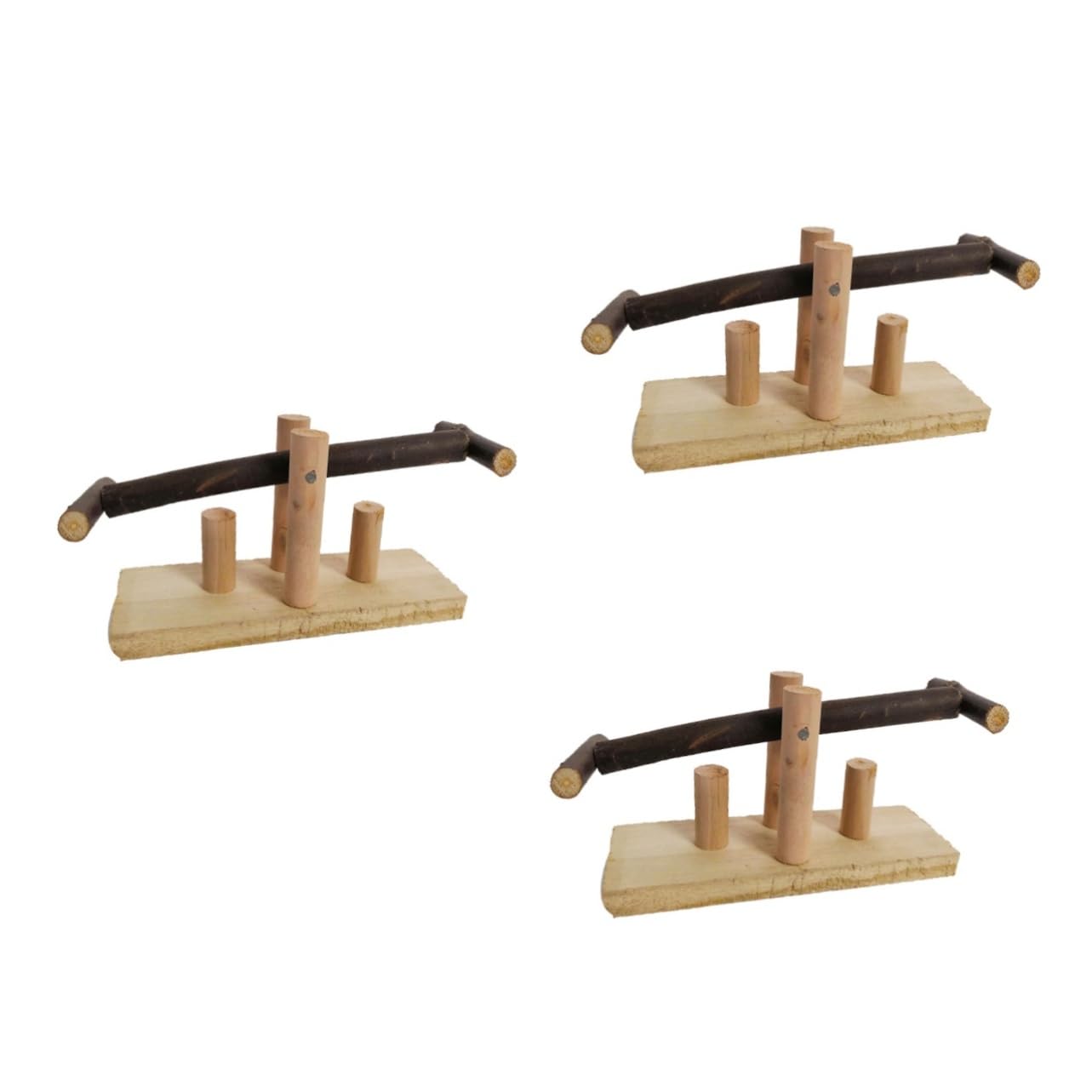 YARNOW 3 Pz altalena per animali domestici bambù animale domestico altalena in legno pappagalli oscillanti giocattolo giocattoli altalena pappagallo morso in piedi Di legno