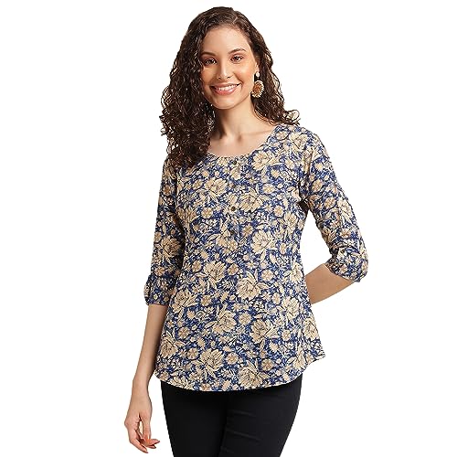 NAINVISH Top para mujer, Azul, 44
