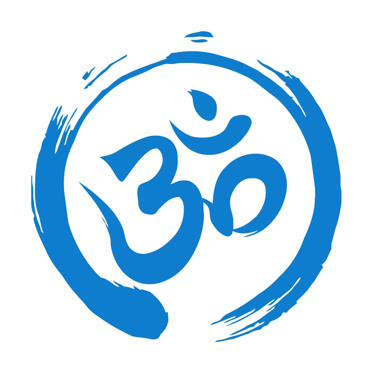 Symbol Om Vinyl Wall Decal Om Symbol Sign Yoga Buddhism Spiritual Wall Sticker Yoga Studio Decor Design Removable Decals Large - 48x48cm — image 1