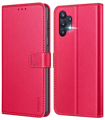 Ganbary Coque pour Samsung Galaxy A13 4G (Pas pour 5G), [Housse en Cuir PU Premium] [Etui à Rabat] [Pochette de Portefeuille], Étui de Protection pour...