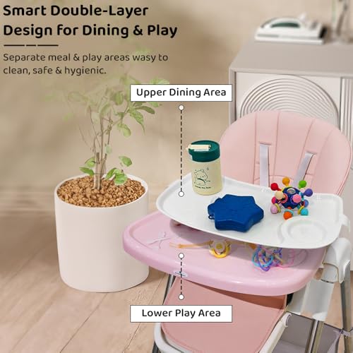 Image of StarAndDaisy Galaxy Star High Chair for Baby 6 Months to 5 Years / 6 in 1 Feeding Chair with 7 Level Height Adjustment / 3 Mode Seat Adjustment /Baby High Chair with One Click Fold