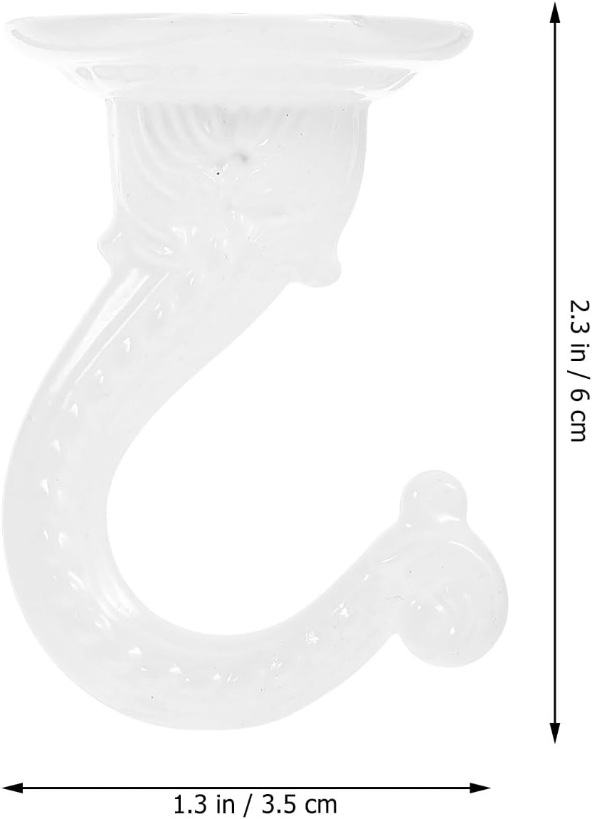 4 Sets White Hanging Ceiling Hooks Heavy Duty Orchid Plant Swag Hooks for Home Office Wall Mount Utility Ceiling Hangers